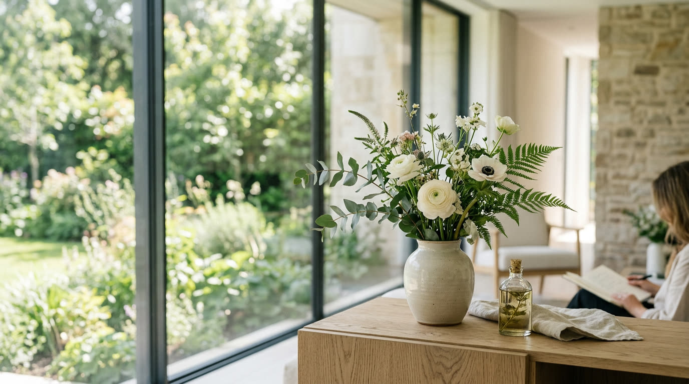 Naravni botanični motivi, ki izžarevajo mir in upanje